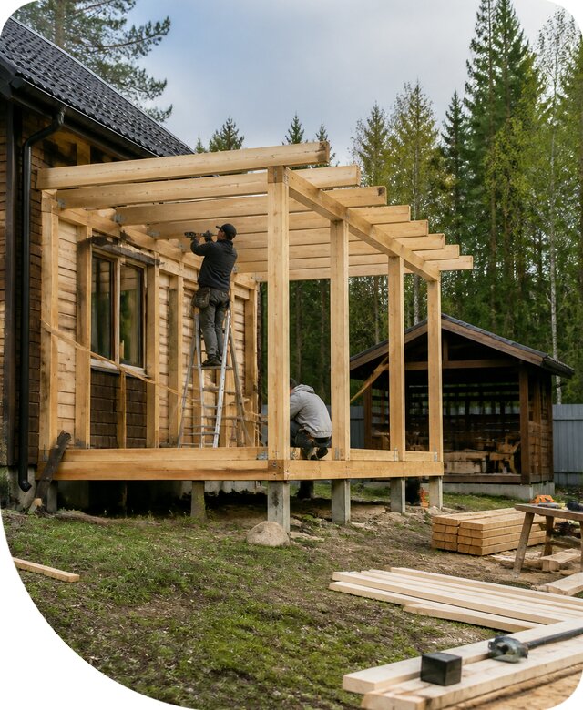 Строительство пристроек и построек на участке в Кимрах
